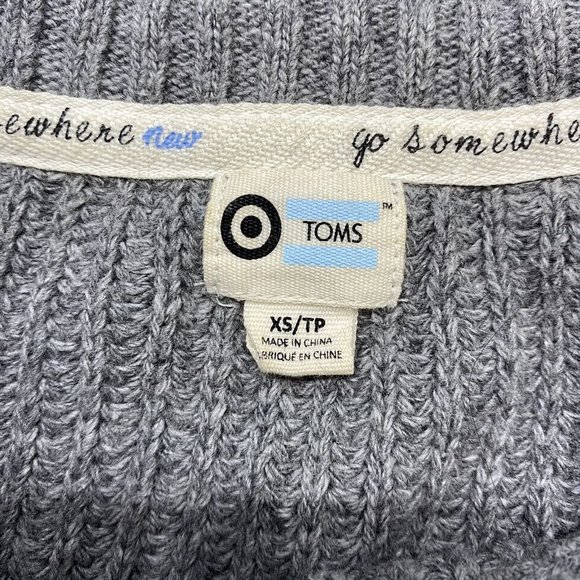 TOMS Crewneck Pullover Green Wool Blend Knit Sweater Women's Size XS - Picture 10 of 11